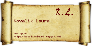 Kovalik Laura névjegykártya